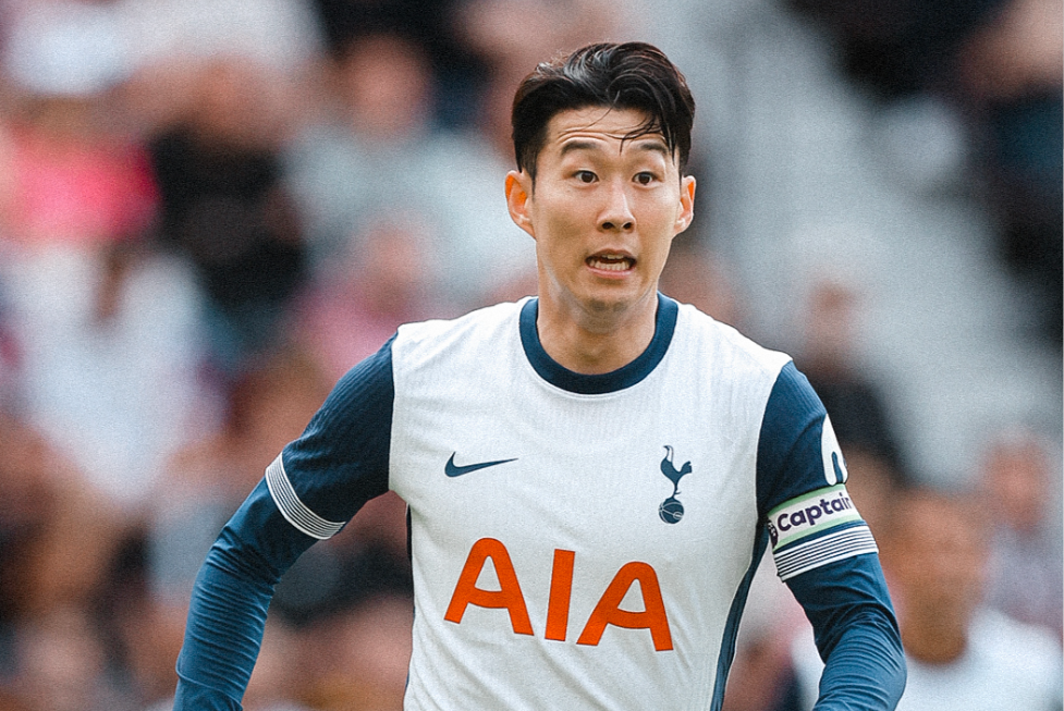 Potret Son Heung-Min di laga persahabatan Heart vs Tottenham. Foto: Instagram/@spursofficial