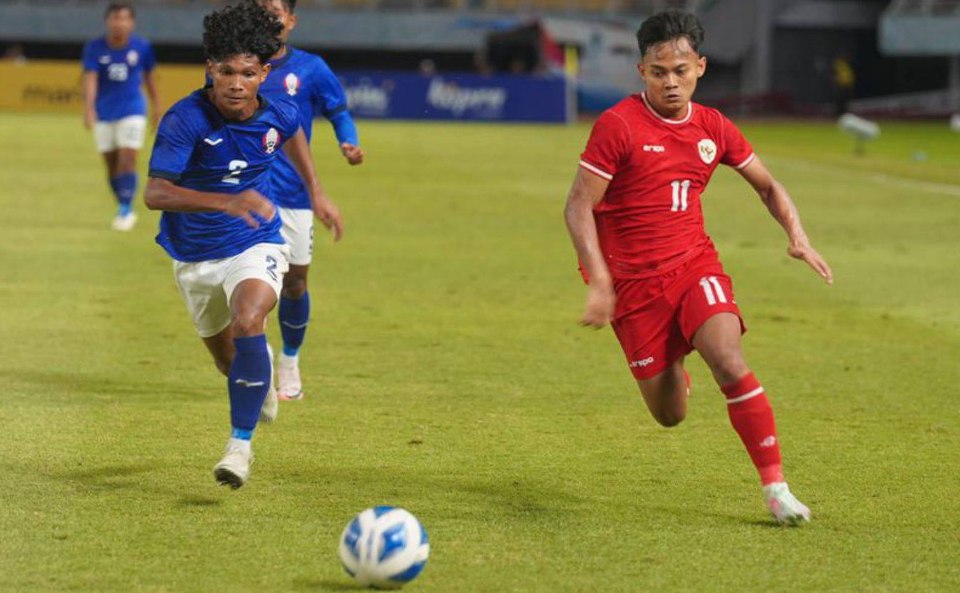 Hasil Timnas Indonesia vs Kamboja u19 di Stadion Gelora Bung Tomo. (c) dok.PSSI