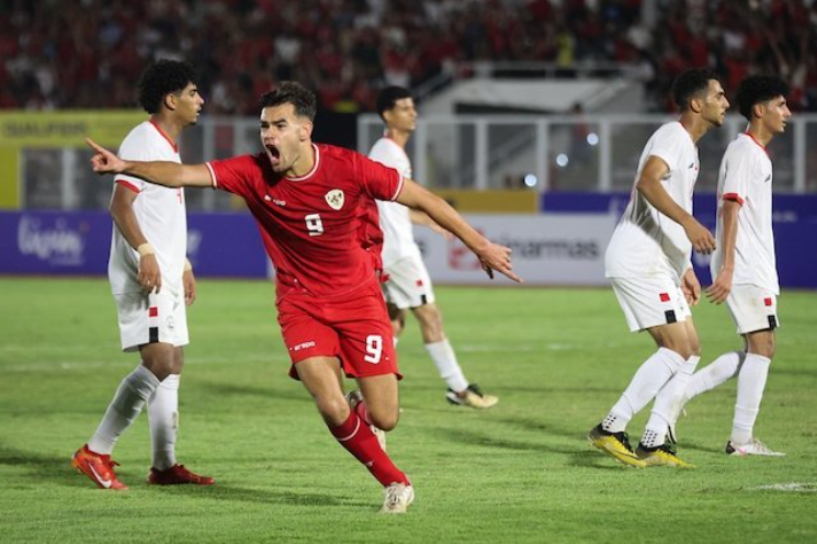 Jens Raven di pertandingan Timnas Indonesia U20 vs Yaman U20.  (c) Bola.net/Abdul Aziz